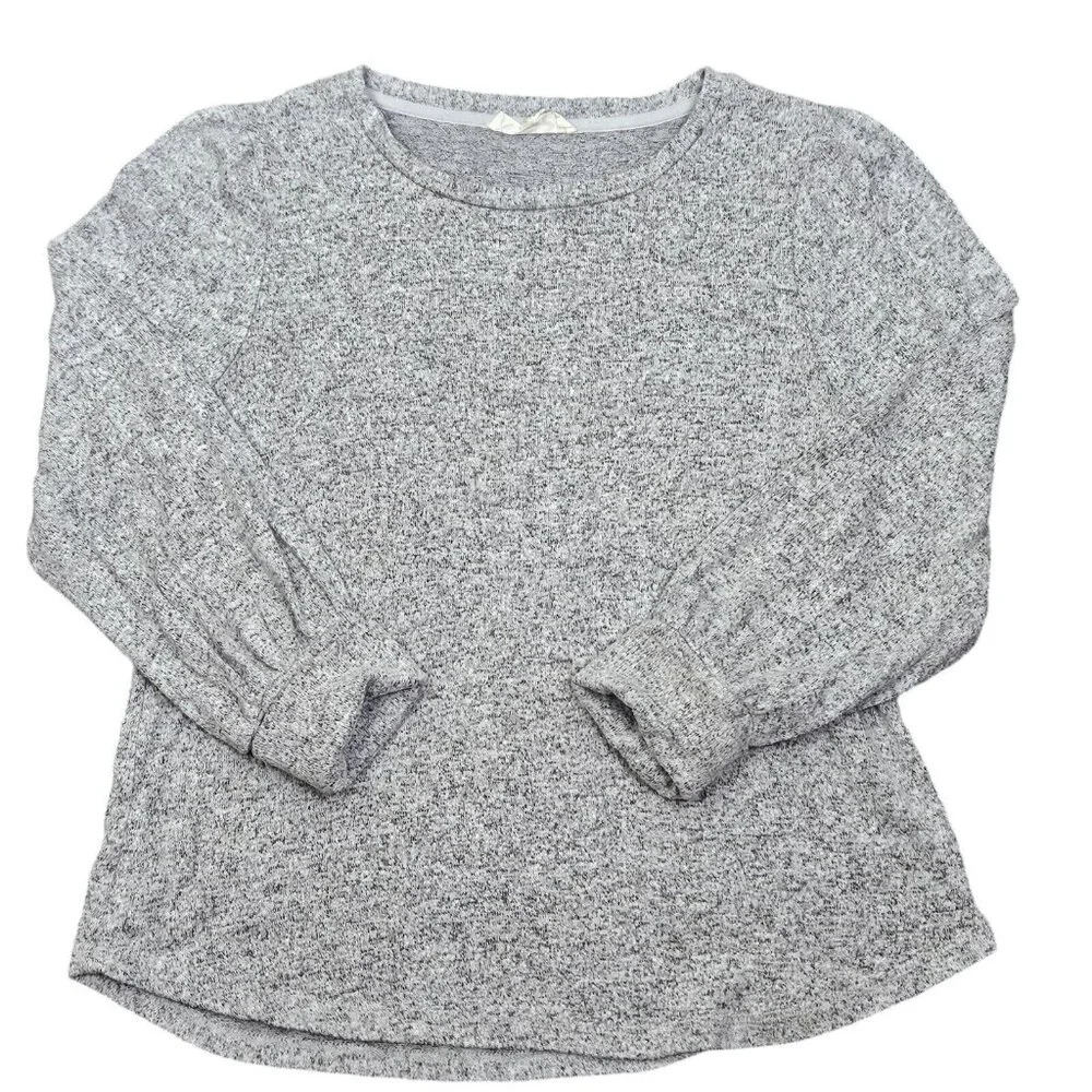 Pink Rose Gray Marled Pullover Sweater Gray Long Sleeve Scoop Neck Size‎ X Large